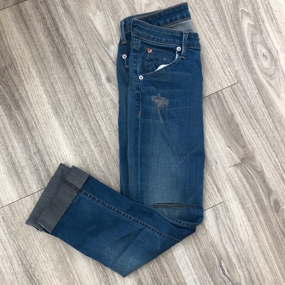 Hudson Jeans Denim - Hudson Bacara Crop Straight distressed jeans